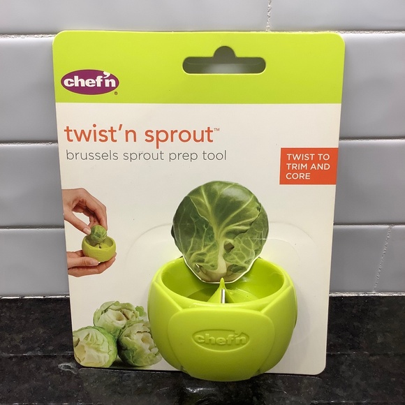 chef'n Twist'n Sprout Brussels Sprout Prep Tool Stem Core Trimmer Remover Gadget - Picture 1 of 5